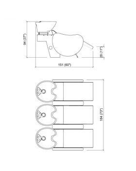 Мойка парикмахерская "MAMBOWASH 3P SHIATSU"