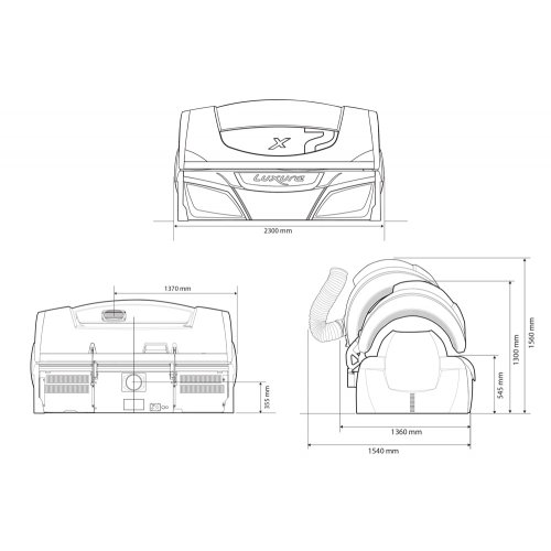 Горизонтальный солярий "Luxura X7 42 SLI HIGH INTENSIVE"